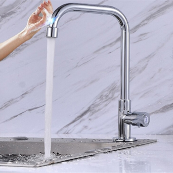 Single Handle Cold Kitchen with Sensor Touch Faucet in Chrome